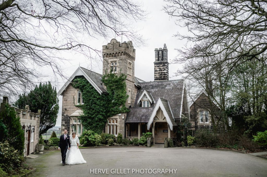 West Tower winter Wedding Photographer